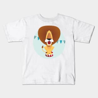 Illustration nursery with lion in the circus Kids T-Shirt